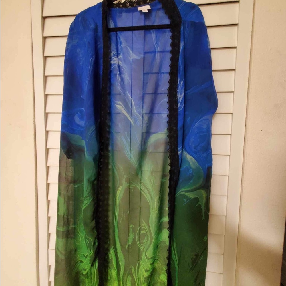 LuLaRoe Blue and Green Swim Coverup